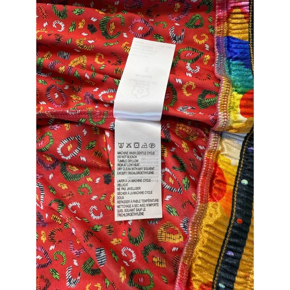 FARM Rio "Mixed Scarves" Velour Bomber Jacket Women's S Tropical Patchwork - Picture 4 of 16